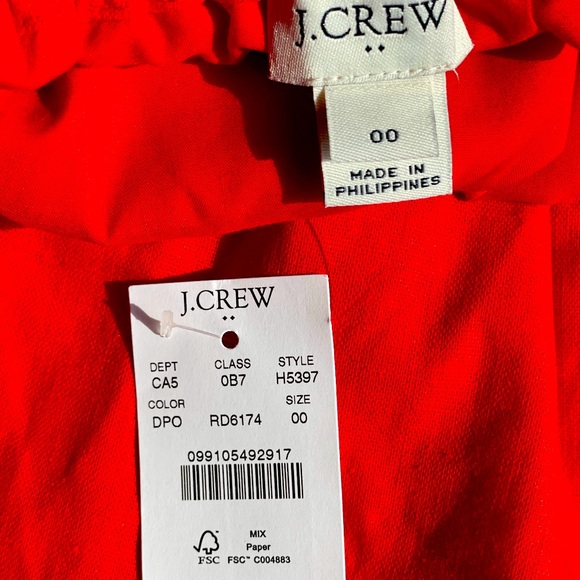🆕 JCREW Red Scallop Hemmed Skirt - Picture 5 of 5